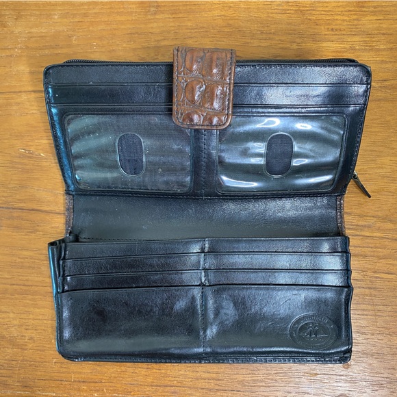 BRAHMIN Vintage Black/Brown Wallet - Picture 1 of 11